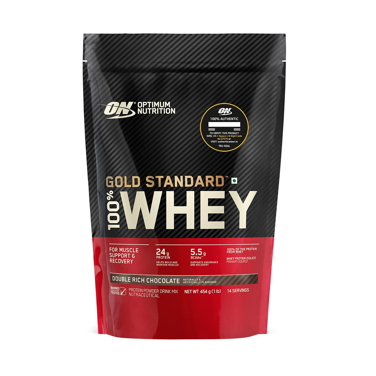 Optimum Nutrition (ON) Gold Standard 100% Whey Protein Powder - 1 lbs